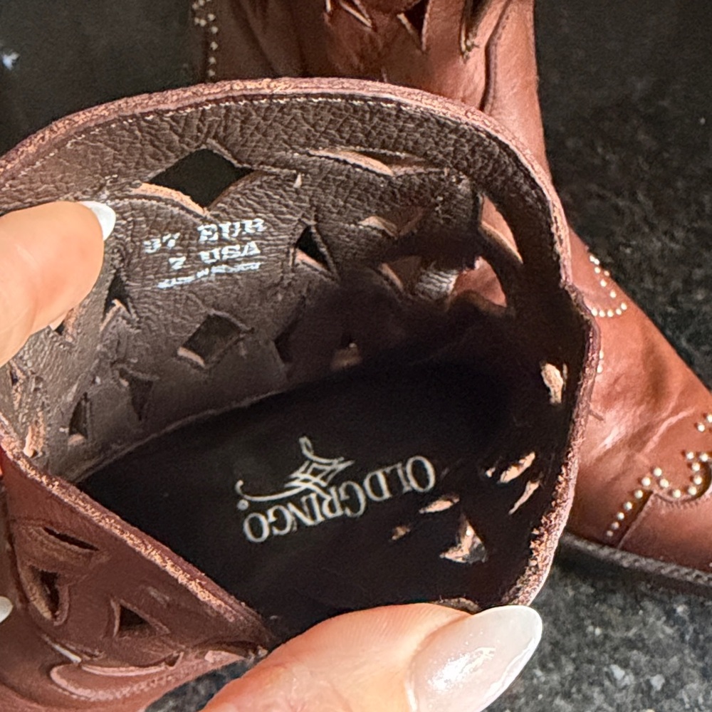Old Gringo Brown Leather Cutout Ankle Booties - Picture 4 of 5